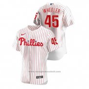 Maglia Baseball Uomo Philadelphia Phillies Zack Wheeler Autentico Bianco