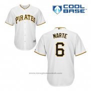 Maglia Baseball Uomo Pittsburgh Pirates Starling Marte 6 Bianco Home Cool Base