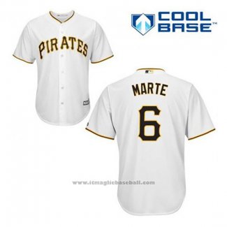 Maglia Baseball Uomo Pittsburgh Pirates Starling Marte 6 Bianco Home Cool Base