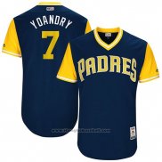 Maglia Baseball Uomo San Diego Padres 2017 Little League World Series Manuel Margot Blu