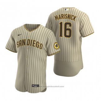 Maglia Baseball Uomo San Diego Padres Jake Marisnick Autentico Alternato Marrone