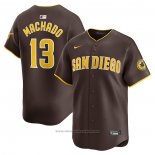 Maglia Baseball Uomo San Diego Padres Manny Machado Away Limited Marrone