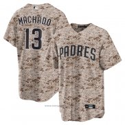 Maglia Baseball Uomo San Diego Padres Manny Machado USMC Alternato Replica Camuflaje