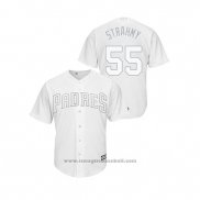 Maglia Baseball Uomo San Diego Padres Matt Strahm 2019 Players Weekend Replica Bianco