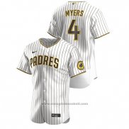 Maglia Baseball Uomo San Diego Padres Wil Myers Autentico Bianco Marrone