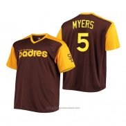 Maglia Baseball Uomo San Diego Padres Wil Myers Replica Cooperstown Marrone