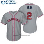 Maglia Baseball Uomo San Francisco Giants 2017 Stelle e Strisce Denard Span Grigio Cool Base