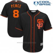 Maglia Baseball Uomo San Francisco Giants 8 Hunter Pence Nero 2017 Cool Base