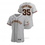 Maglia Baseball Uomo San Francisco Giants Brandon Crawford Autentico 2020 Road Grigio