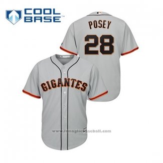 Maglia Baseball Uomo San Francisco Giants Buster Posey Cool Base Road Hispanic Heritage Grigio