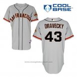 Maglia Baseball Uomo San Francisco Giants Dave Dravecky 43 Grigio Cool Base