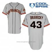 Maglia Baseball Uomo San Francisco Giants Dave Dravecky 43 Grigio Cool Base