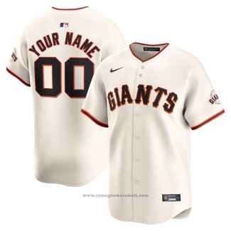 Maglia Baseball Uomo San Francisco Giants Home Limited Personalizzate Crema