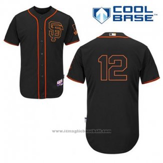 Maglia Baseball Uomo San Francisco Giants Joe Panik 12 Nero Alternato Cool Base