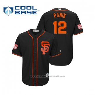 Maglia Baseball Uomo San Francisco Giants Joe Panik Cool Base Allenamento Primaverile 2019 Nero