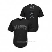 Maglia Baseball Uomo San Francisco Giants Mike Yastrzemski 2019 Players Weekend Replica Nero