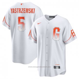 Maglia Baseball Uomo San Francisco Giants Mike Yastrzemski 2021 City Connect Replica Bianco