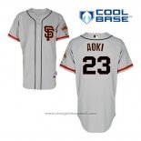 Maglia Baseball Uomo San Francisco Giants Norichika Aoki 23 Grigio Alternato Cool Base