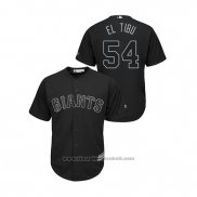 Maglia Baseball Uomo San Francisco Giants Reyes Moronta 2019 Players Weekend Replica Nero