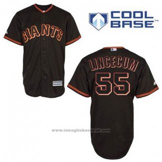 Maglia Baseball Uomo San Francisco Giants Tim Lincecum 55 Nero Cool Base