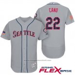 Maglia Baseball Uomo Seattle Mariners 2017 Stelle e Strisce Robinson Cano Grigio Flex Base