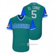 Maglia Baseball Uomo Seattle Mariners Guillermo Heredia 2018 LLWS Players Weekend El Conde Verde