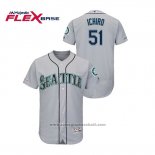 Maglia Baseball Uomo Seattle Mariners Ichiro Suzuki 150 Anniversario Autentico Flex Base Grigio