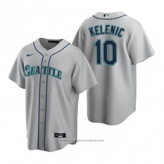 Maglia Baseball Uomo Seattle Mariners Jarred Kelenic Replica Road Grigio