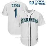 Maglia Baseball Uomo Seattle Mariners Jarrod Dyson Bianco Cool Base