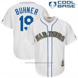 Maglia Baseball Uomo Seattle Mariners Jay Buhner Bianco Cool Base