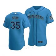 Maglia Baseball Uomo Seattle Mariners Justin Dunn Autentico Alternato Blu