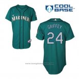 Maglia Baseball Uomo Seattle Mariners Ken Griffey 24 Verde Alternato Cool Base