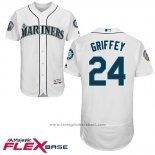 Maglia Baseball Uomo Seattle Mariners Ken Griffey Bianco Ken Griffey Retirojo Flex Base