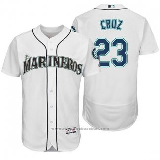 Maglia Baseball Uomo Seattle Mariners Nelson Cruz 23 Bianco Hispanic Heritage