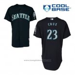 Maglia Baseball Uomo Seattle Mariners Nelson Cruz 23 Blu Alternato Cool Base