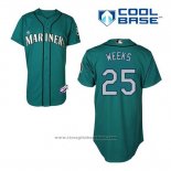 Maglia Baseball Uomo Seattle Mariners Rickie Weeks 25 Verde Alternato Cool Base