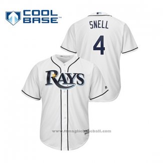 Maglia Baseball Uomo Tampa Bay Rays Blake Snell Cool Base Home Bianco