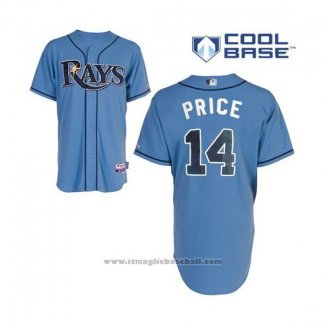 Maglia Baseball Uomo Tampa Bay Rays David Price Blu Cool Base Giocatore