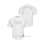 Maglia Baseball Uomo Tampa Bay Rays Tommy Pham 2019 Players Weekend Replica Bianco