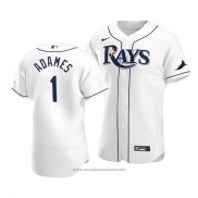 Maglia Baseball Uomo Tampa Bay Rays Willy Adames Autentico Primera 2020 Bianco