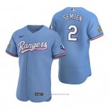 Maglia Baseball Uomo Texas Rangers Marcus Semien Autentico Alternato Blu