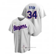 Maglia Baseball Uomo Texas Rangers Nolan Ryan Cooperstown Collection Home Bianco