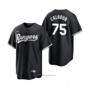 Maglia Baseball Uomo Texas Rangers Willie Calhoun Replica Nero