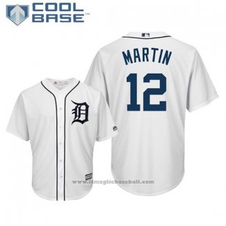 Maglia Baseball Uomo Tigers Leonys Martin Cool Base Home Bianco