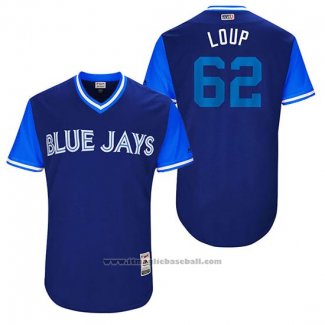 Maglia Baseball Uomo Toronto Blue Jays 2017 Little League World Series Aaron Loup Blu
