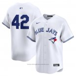 Maglia Baseball Uomo Toronto Blue Jays 2024 Jackie Robinson Day Home Limited Bianco