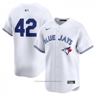 Maglia Baseball Uomo Toronto Blue Jays 2024 Jackie Robinson Day Home Limited Bianco