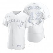 Maglia Baseball Uomo Toronto Blue Jays Jackie Robinson Awards Collection Retirement Bianco