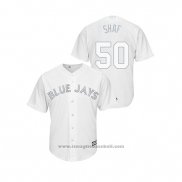 Maglia Baseball Uomo Toronto Blue Jays Justin Shafer 2019 Players Weekend Replica Bianco