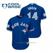 Maglia Baseball Uomo Toronto Blue Jays Justin Smoak Cool Base Allenamento Primaverile 2019 Blu